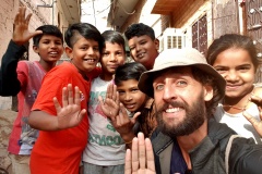 S místními dětmi v Džódhpuru