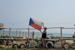 Česká vlajka v Ghaně