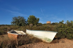 Opuštěné čluny u Moli de Vent